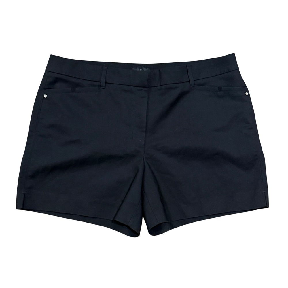 White House Black Market The 5 Inch Short Black Tailored Chino Shorts Size 14